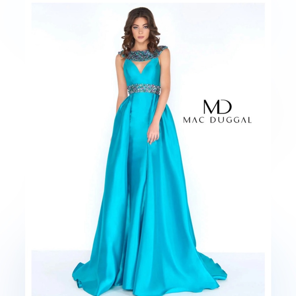 Mac Duggal Turqouise Dress